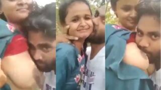 Cewek Coli Sambil Cowok Menjilati Dan Mengisap Payudara Kencangnya Di Luar Ruangan.
