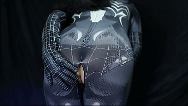 Cewek Montok Berpantat Gede Cosplay Spiderman Digituin Tukang Becak